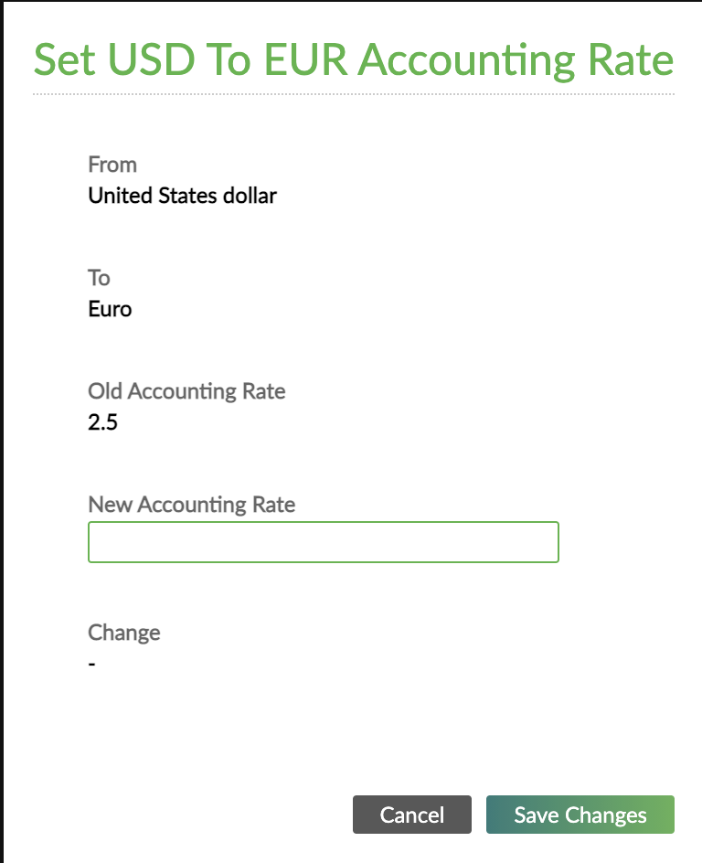 Setting the accounting rate